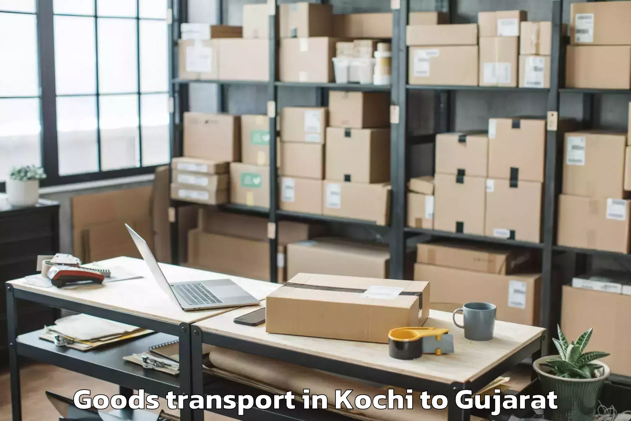 Hassle-Free Kochi to Mahudha Goods Transport